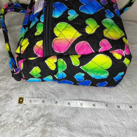 Rainbow Heart Print Shoulder Purse-100% Durable Cotton - Picture 7 of 8
